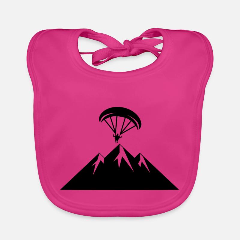 Gleitschirmflieger - Baby Bio-Lätzchen - Fuchsia
