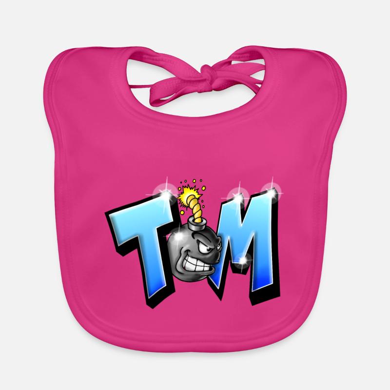 Graffiti Name TOM Printable on everything! Organic Baby Bibs