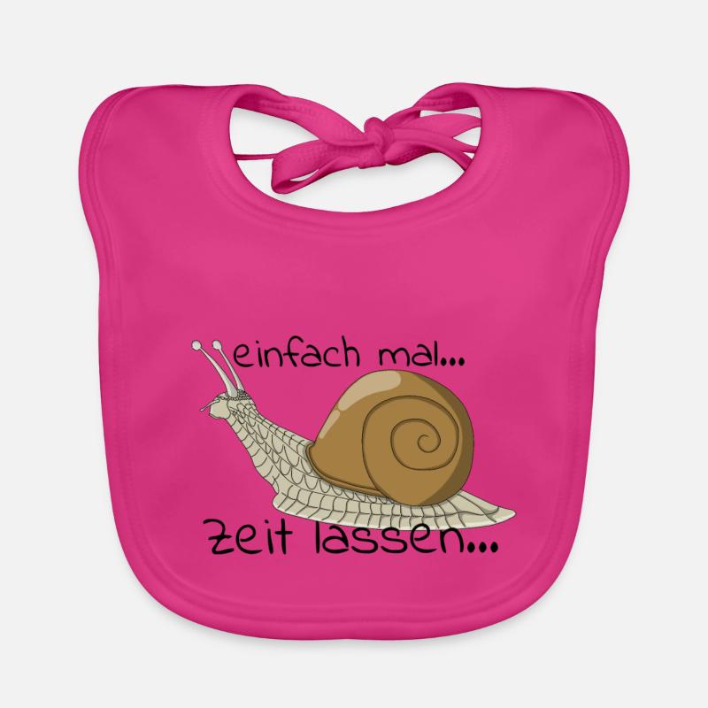 Schnecke "einfach mal Zeit lassen..." Baby Bio-Lätzchen
