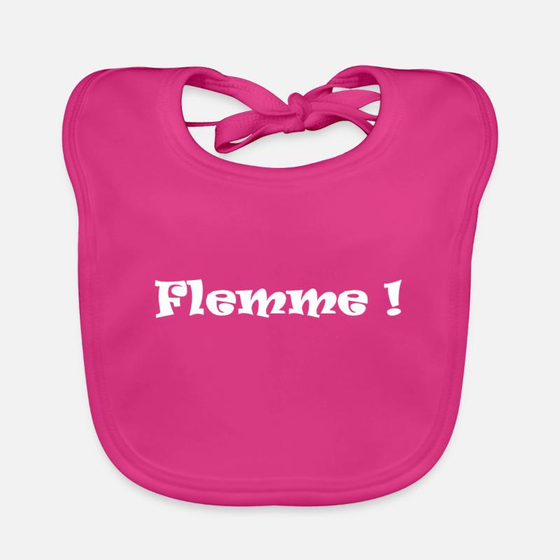 Flemme expression mot phrase émotion texte Bavoir bio Bébé