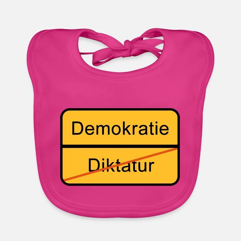 Demokratie oder Diktatur Baby Bio-Lätzchen
