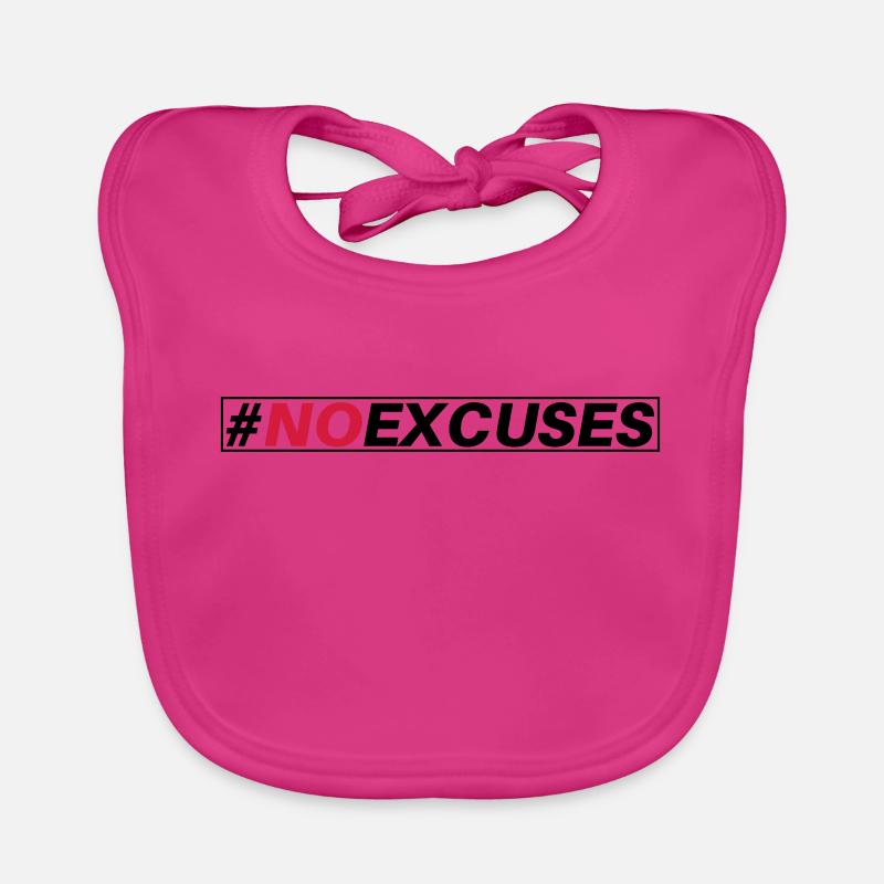 #NO EXCUSES - Baby Bio-Lätzchen - Fuchsia