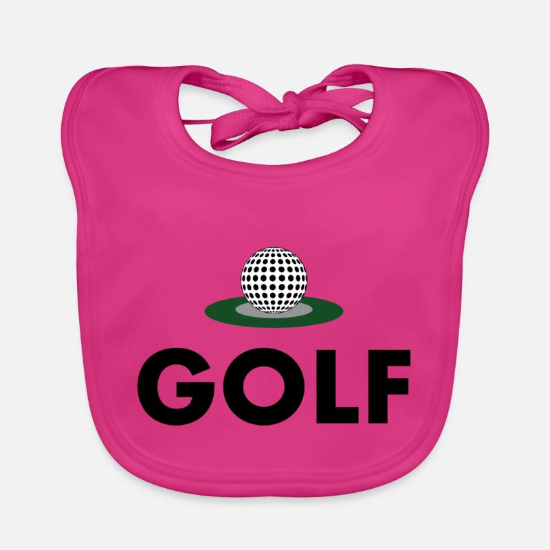 Golfeurs - Bavoir bio Bébé - fuchsia
