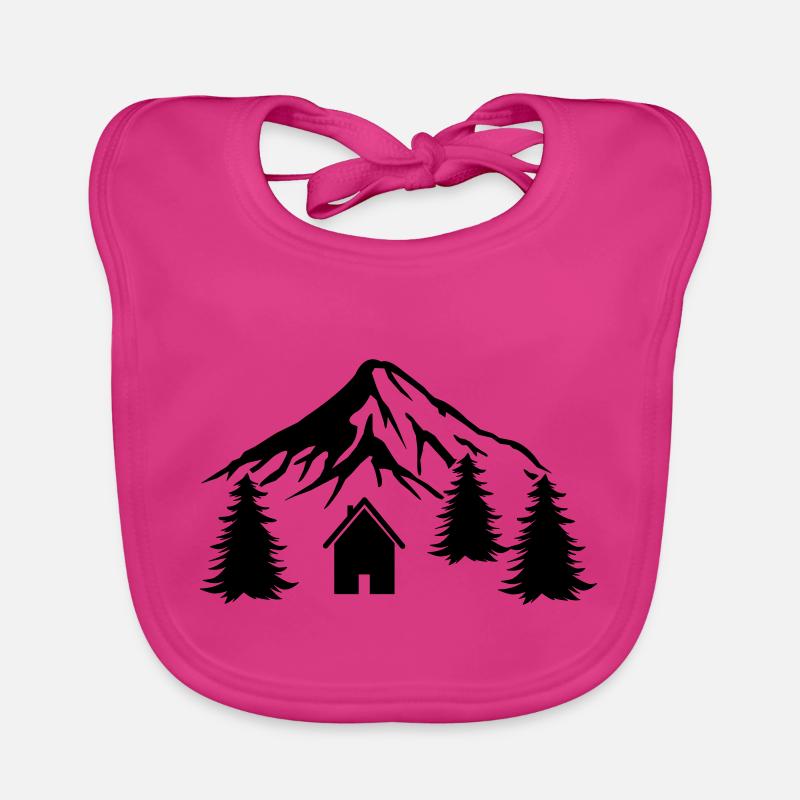 montagnes de cabane Bavoir bio Bébé