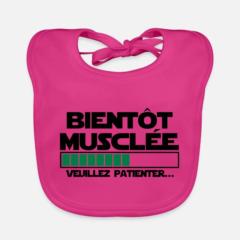 bientôt musclée Bavoir bio Bébé
