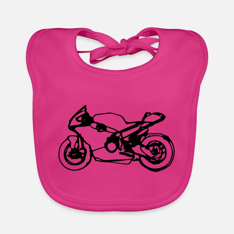 Motorradfahrer Vektor mit Motorrad Geschenkidee Baby Bio-Lätzchen