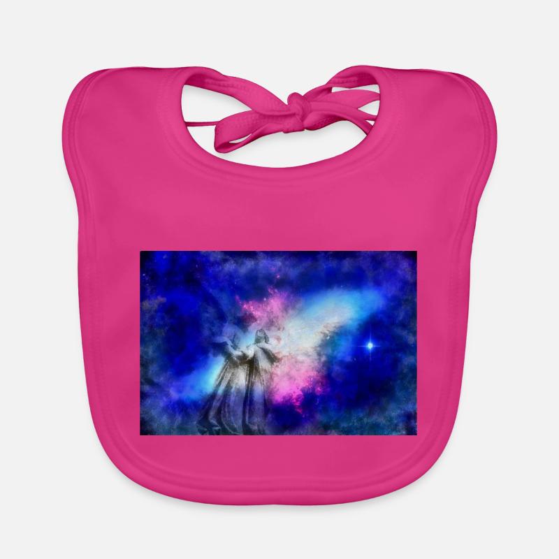 ANGELS5 - Bavoir bio Bébé - fuchsia