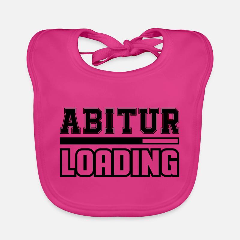 Abitur Loading - Baby Bio-Lätzchen - Fuchsia
