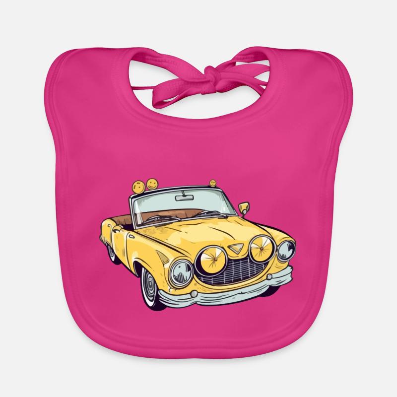 Cabriolet jaune Bavoir bio Bébé