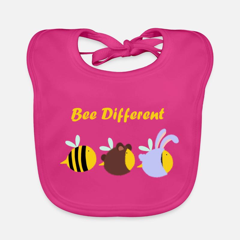 Biene anders - Baby Bio-Lätzchen - Fuchsia