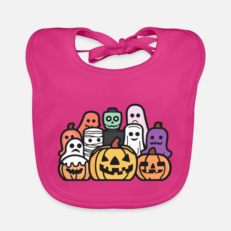 Halloween Party Comic Organic Baby Bibs