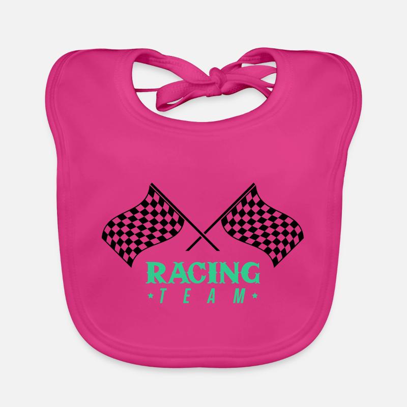 Équipe Racing Flag Bavoir bio Bébé
