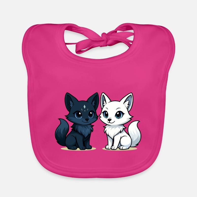 Esprits liés à SoulFox - Bavoir bio Bébé - fuchsia