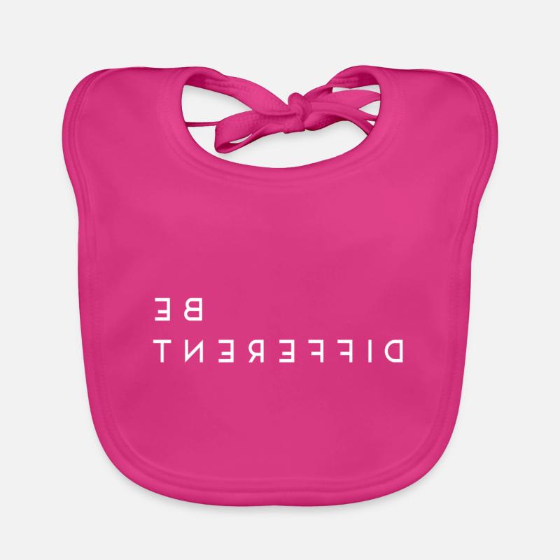 be different - Organic Baby Bibs - fuchsia