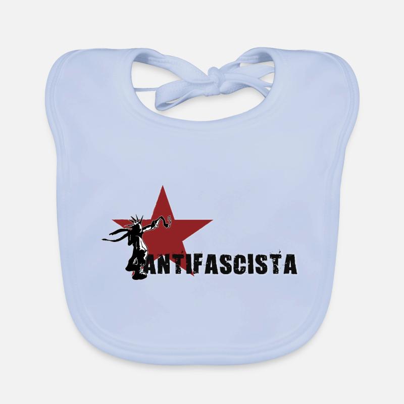 antifascist Organic Baby Bibs