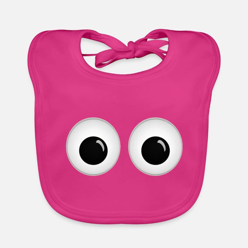 Yeux écarquillés Bavoir bio Bébé
