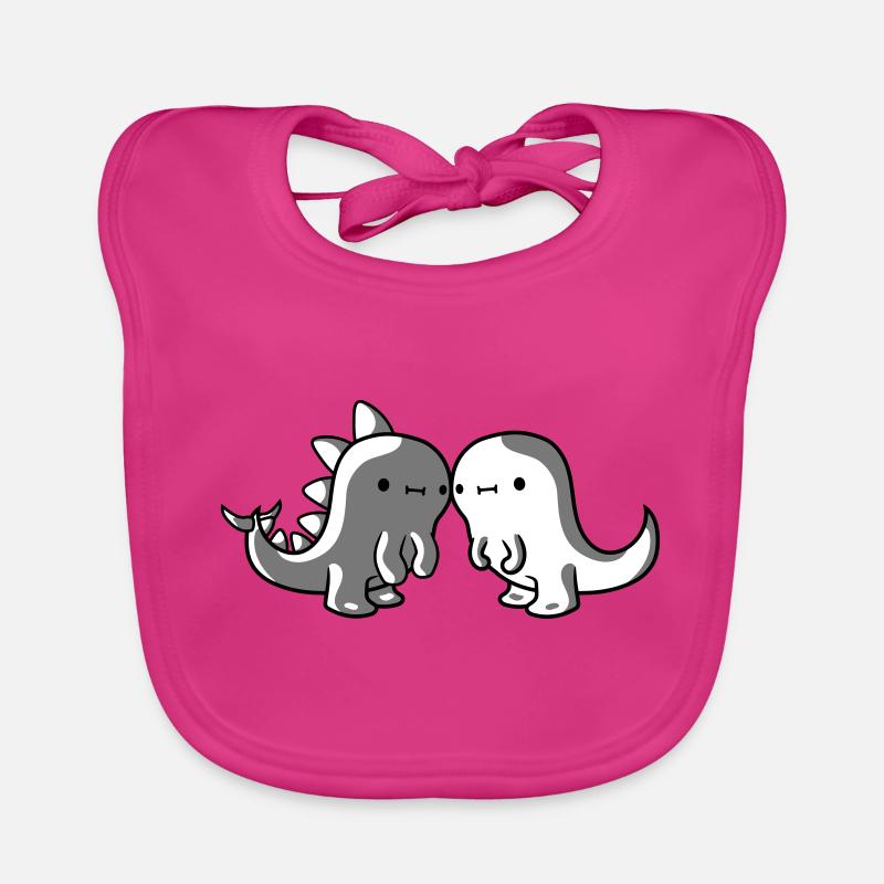 2 Dinosaurier Freunde Baby Bio-Lätzchen