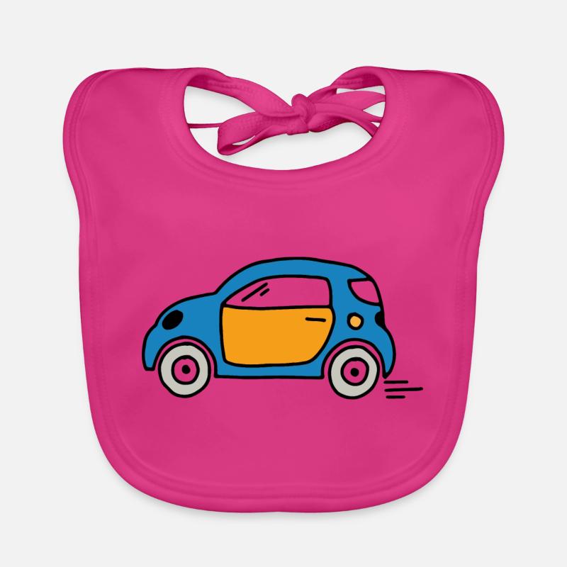 Auto - Baby Bio-Lätzchen - Fuchsia