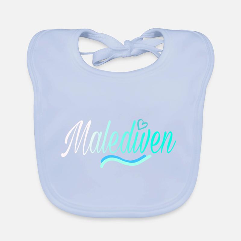 Malediven white Baby Bio-Lätzchen
