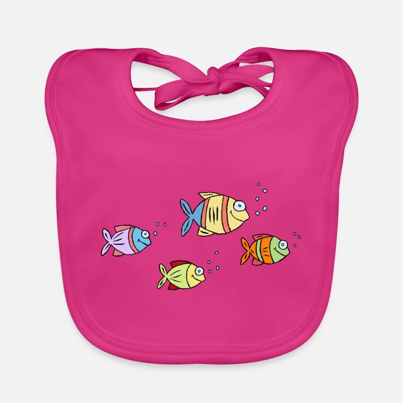 coloré poisson eau mer graffiti dessin d’enfants Bavoir bio Bébé