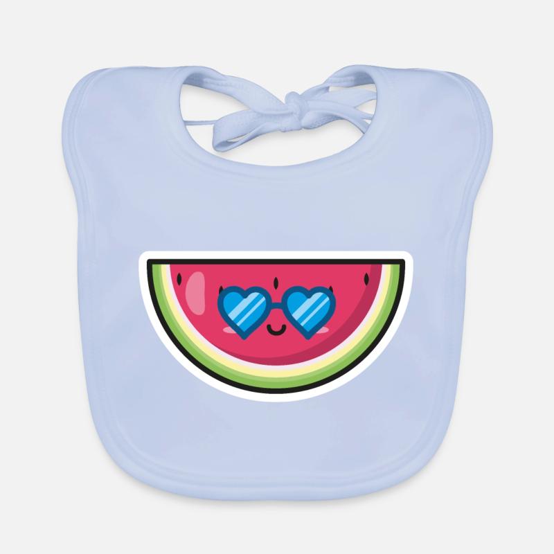 Vacances à la pastèque Drôle Bavoir bio Bébé