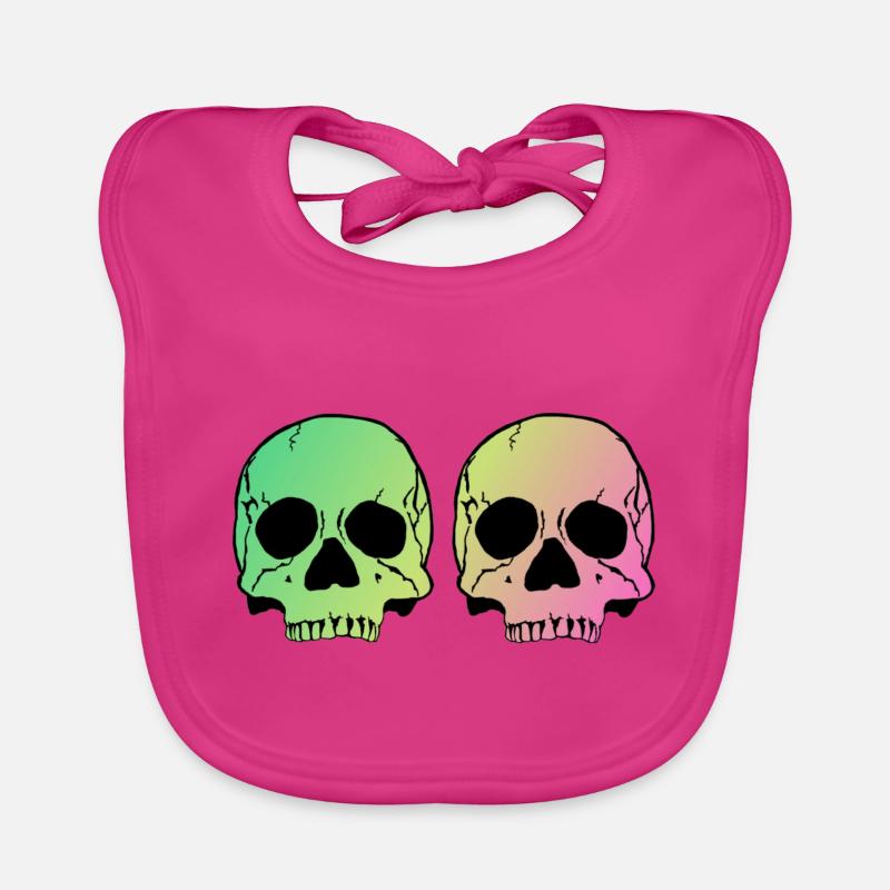 Two skulls Baby Bio-Lätzchen