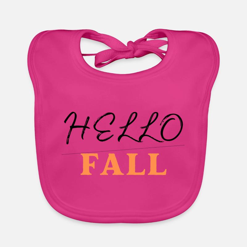 HELLO FALL, autumn fall Organic Baby Bibs