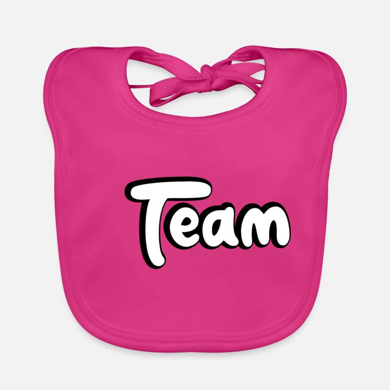 Conception de style de bande dessinée d’équipe pour l’équipe Bavoir bio Bébé