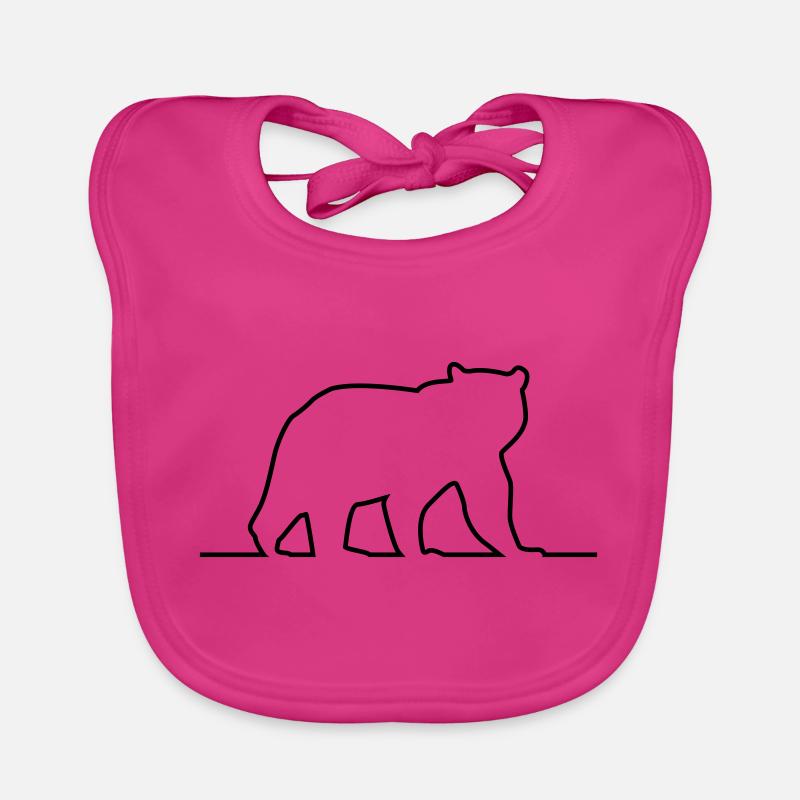 Bear Silhouette Organic Baby Bibs
