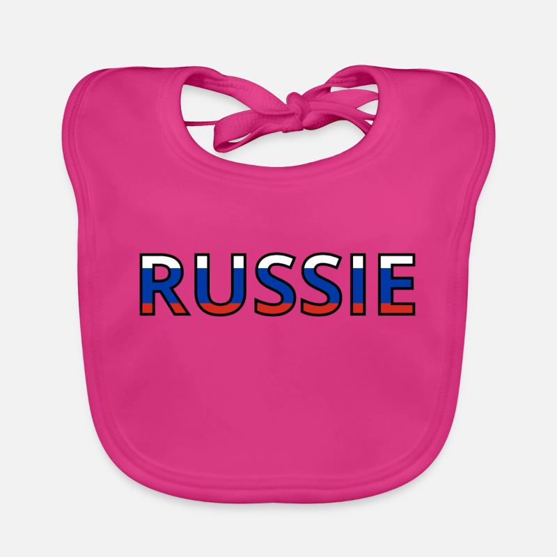Drapeau russie Bavoir bio Bébé