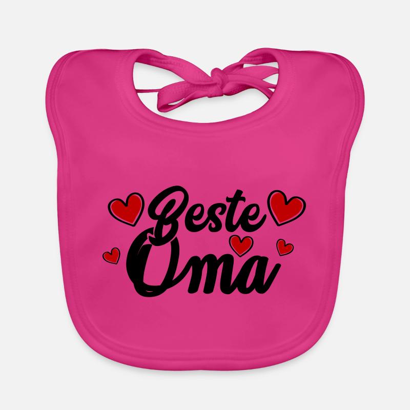 beste oma - Baby Bio-Lätzchen - Fuchsia