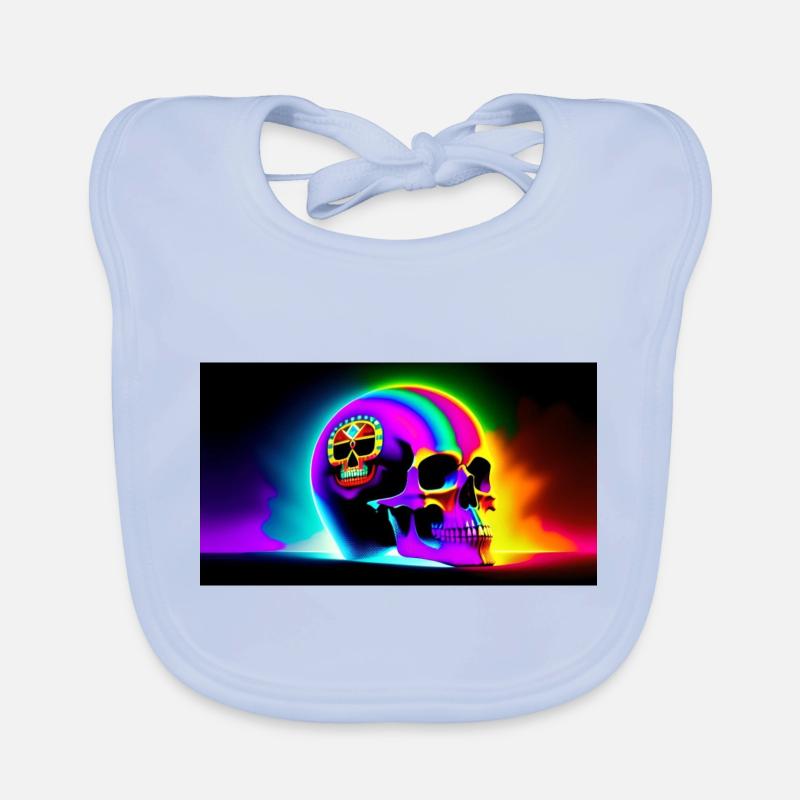 Psy Schädel Baby Bio-Lätzchen