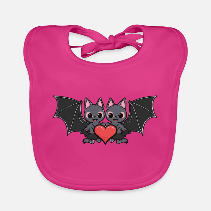 Fledermaus Paar Valentinstag Baby Bio-Lätzchen