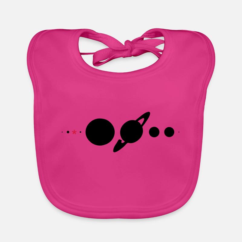 Sonnensystem* - Baby Bio-Lätzchen - Fuchsia