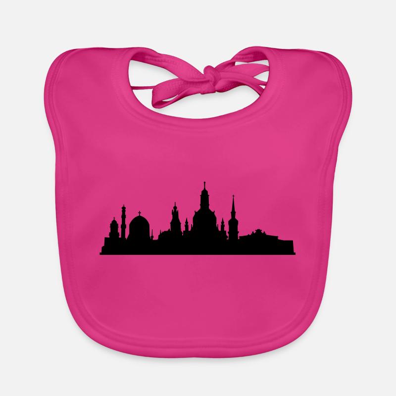 Skyline Dresden klein Baby Bio-Lätzchen