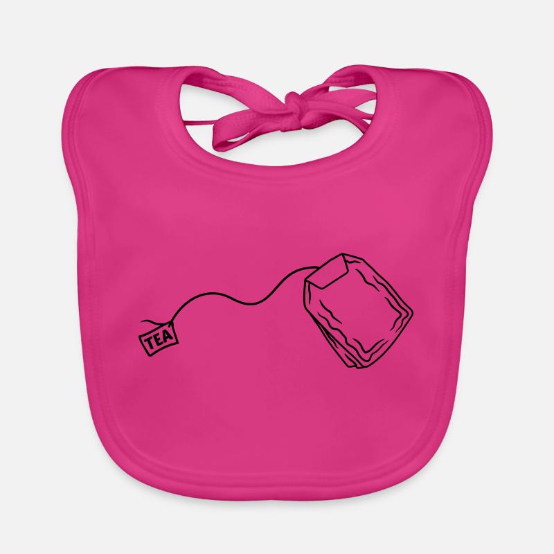 bag tea bag glass cup tea cane coffee drink Organic Baby Bibs