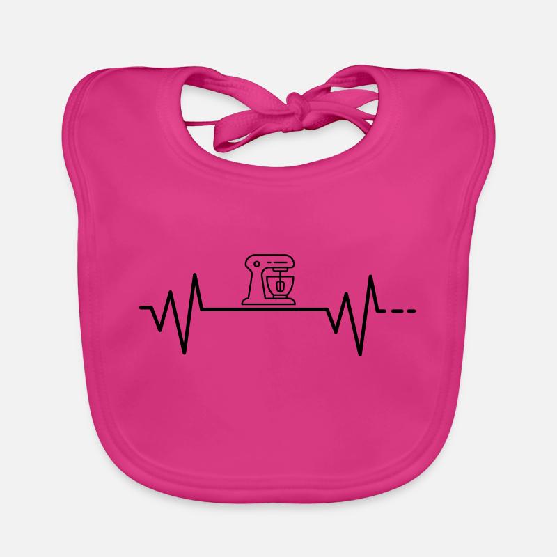 Baking heartbeat, cooking, cooking, food processor Organic Baby Bibs