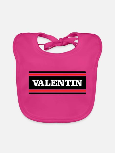 VALENTIN - Bavoir bio Bébé - fuchsia - Devant