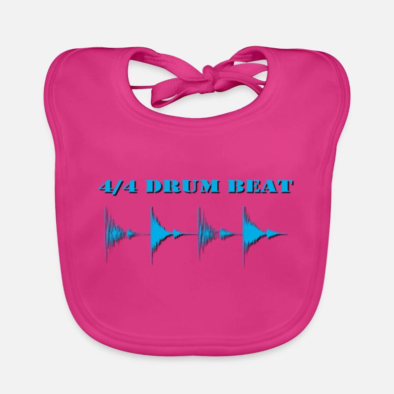 Drumbeat waveform Baby Bio-Lätzchen