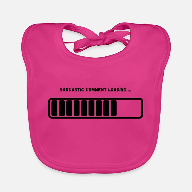 "Sarcastic Comment Loading" Graphic Design Apparel Organic Baby Bibs
