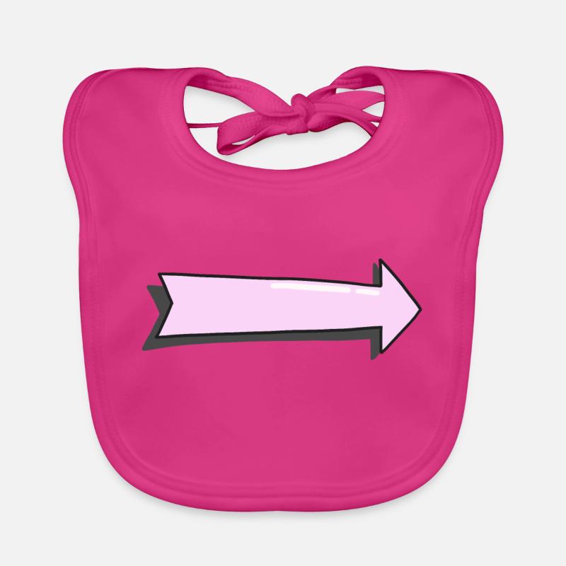 pink arrow with shadow Organic Baby Bibs