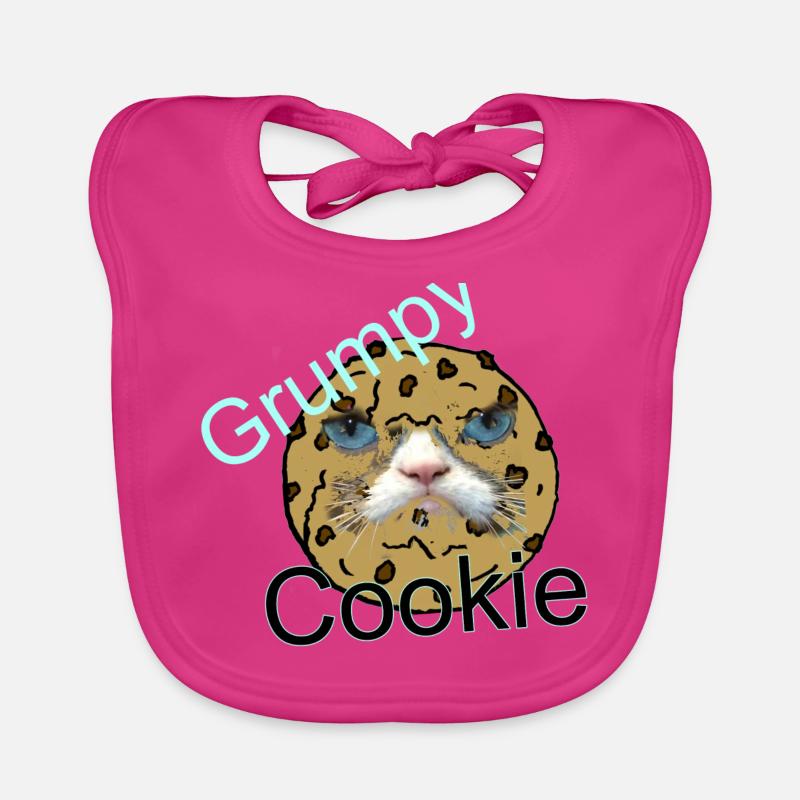 Grumpy Cookie - Baby Bio-Lätzchen - Fuchsia