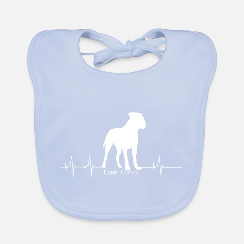 Cadeau de battement de coeur Cane Corso Bavoir bio Bébé