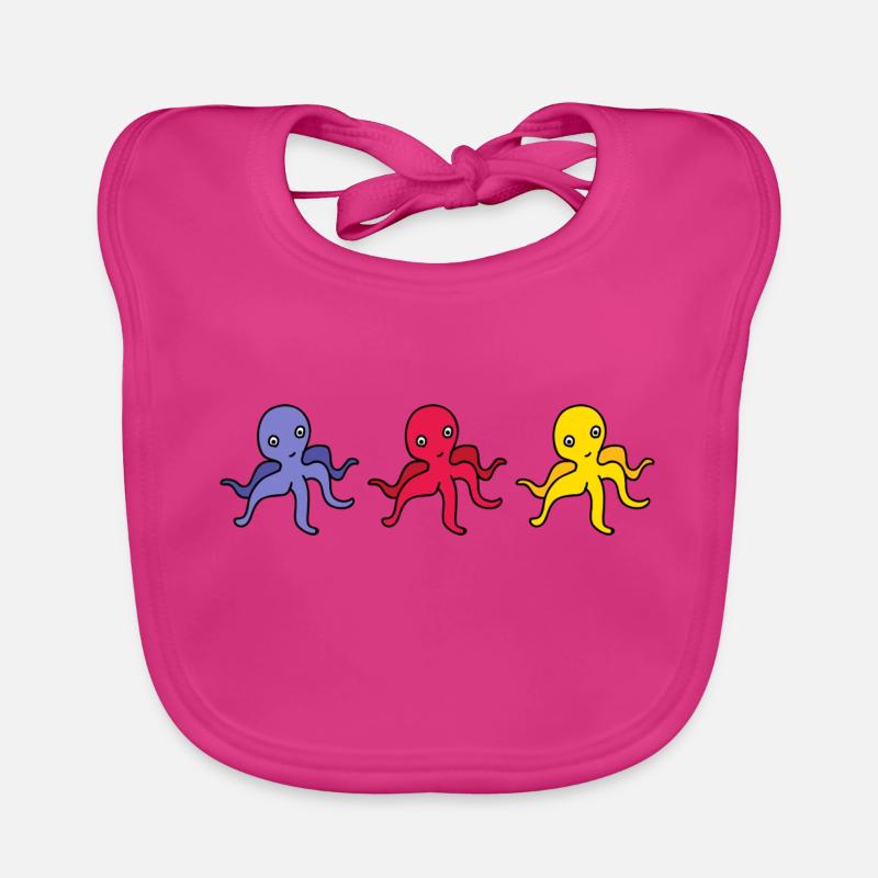 squid giant octopus octopus octopus squid sepia fish Organic Baby Bibs
