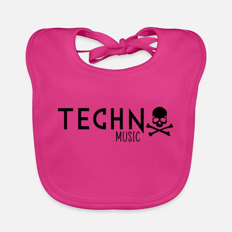 Crâne de musique techno Bavoir bio Bébé