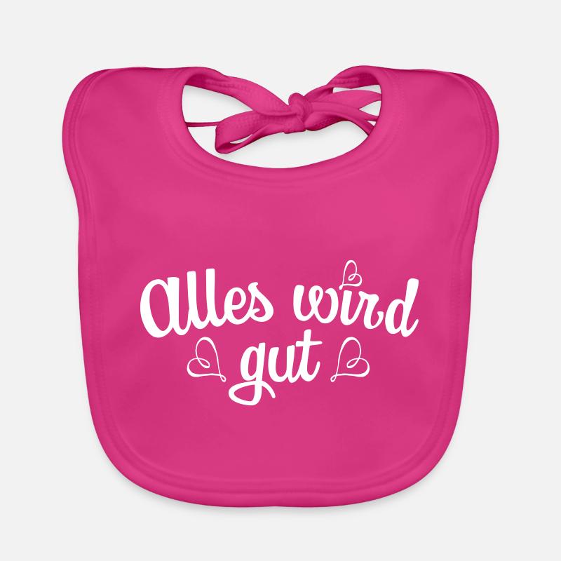 139 Alles wird gut Herzen Baby Bio-Lätzchen