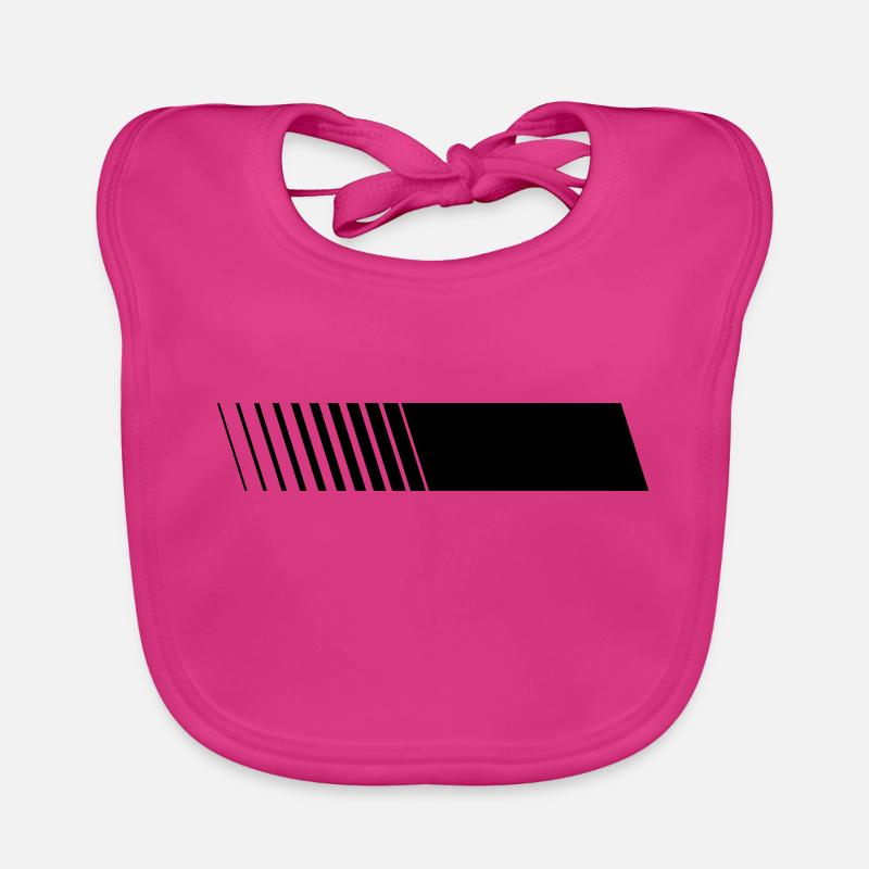 Racing stripe right blank Organic Baby Bibs