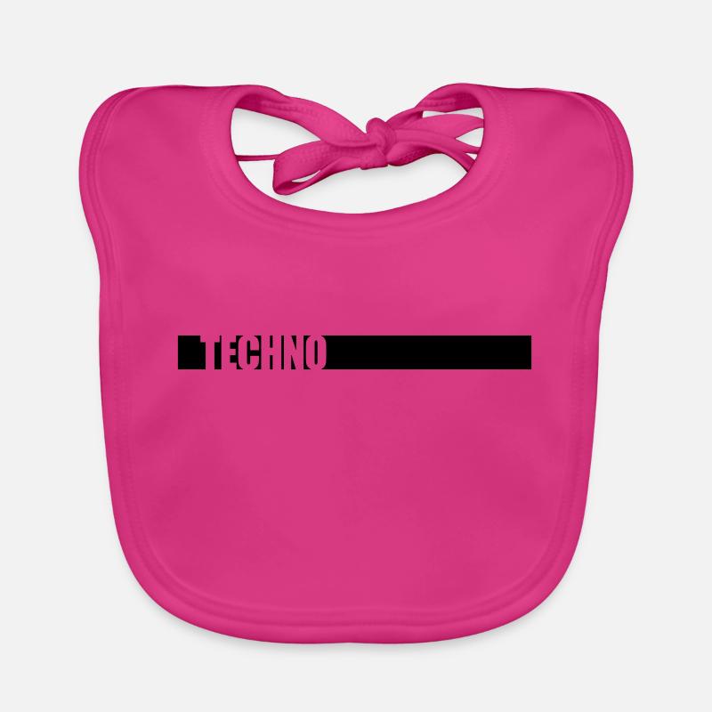 Music Techno Logo Bavoir bio Bébé