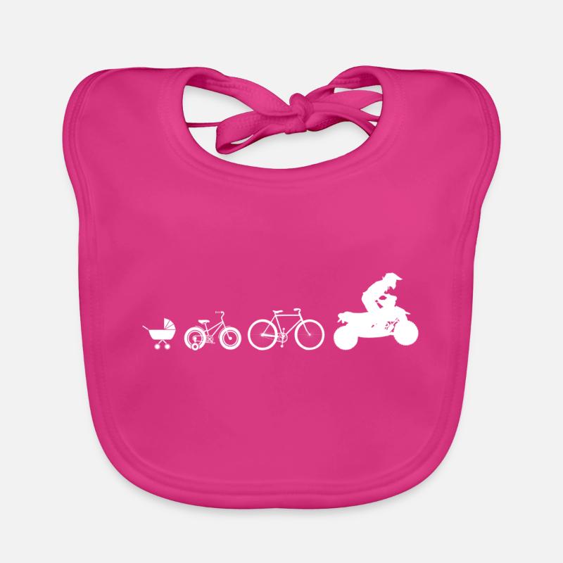 Quad ATV Offroad Evolution - Bavoir bio Bébé - fuchsia