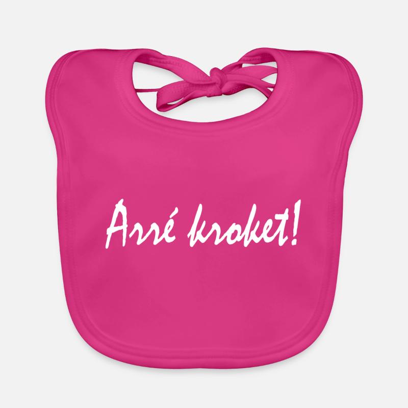 arre croquette - Bavoir bio Bébé - fuchsia